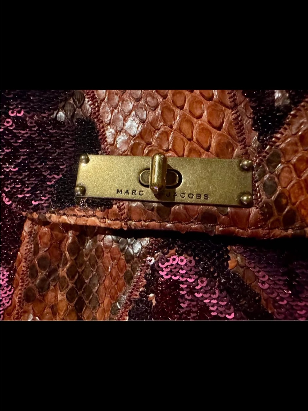 New with tag Luxe Leather Marc Jacobs Python Snakeskin Betty Purse plus gift - Picture 5 of 10